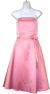 Strapless Satin Short Evening Dress in Dusty Pink color